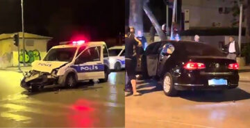 Resmi Ekip Aracı İle Otomobil Çarpıştı