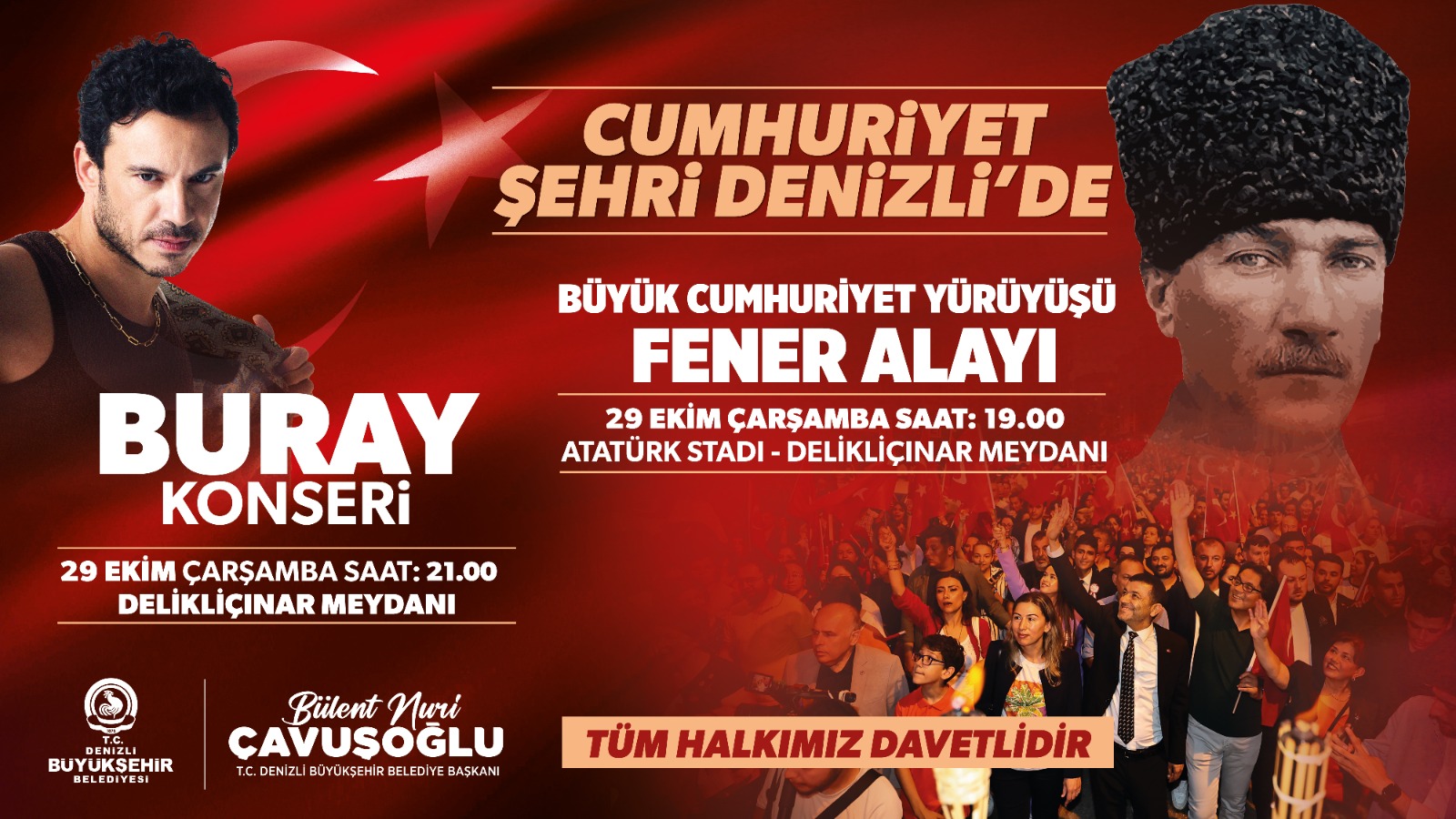 Resmi Reklam – DBB 29 Ekim Fener Alayı ve Konser (27-28-29 Ekim 2025)