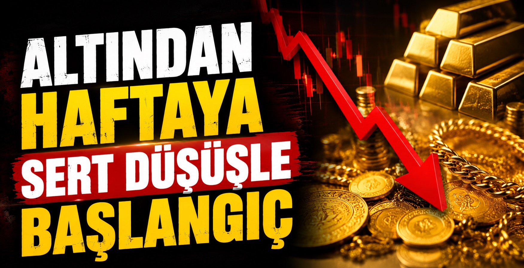 Altından Haftaya Sert Düşüşle Başlangıç