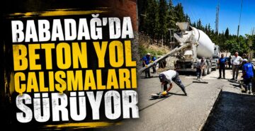 Babadağ’da Beton Yol Çalışmaları Sürüyor