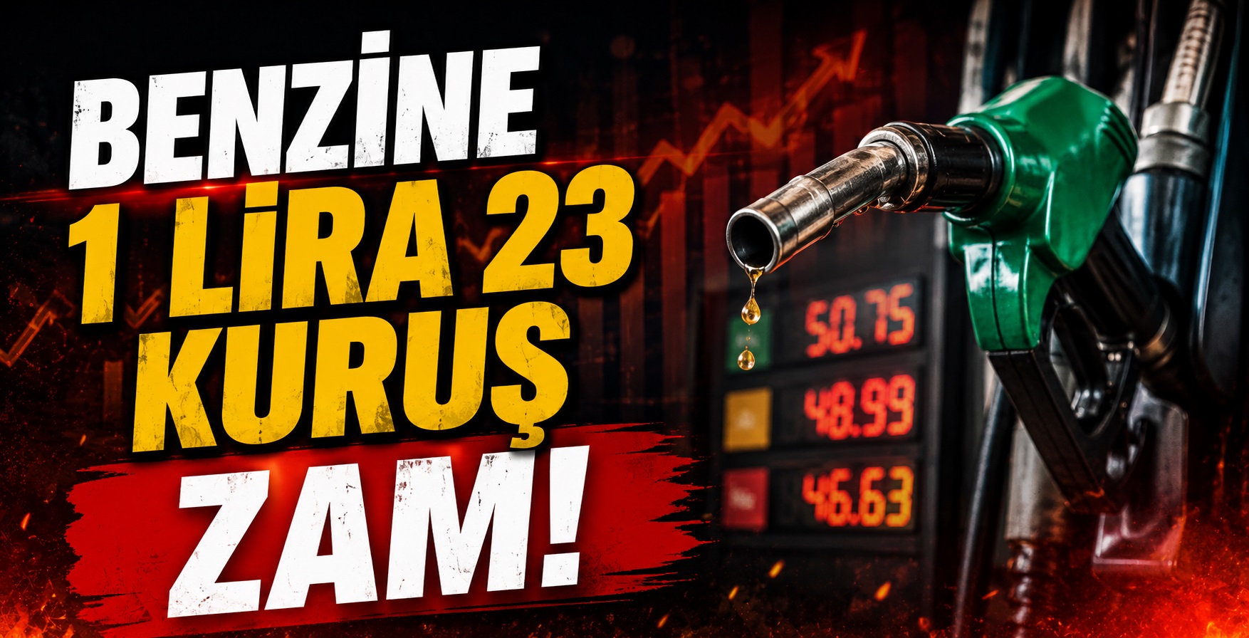 Benzine 1 Lira 23 Kuruş Zam!