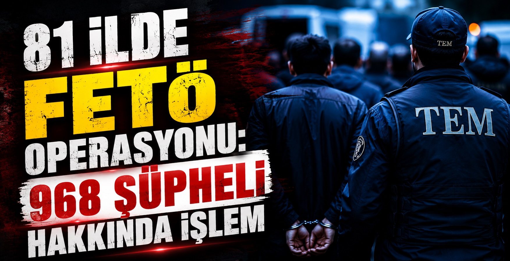 81 İlde FETÖ Operasyonu: 968 Şüpheli Hakkında İşlem