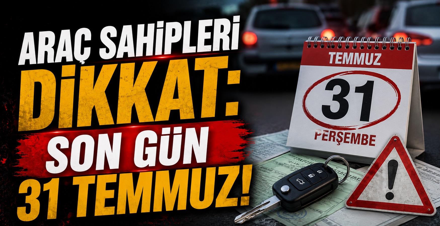 Araç Sahipleri Dikkat: Son Gün 31 Temmuz!