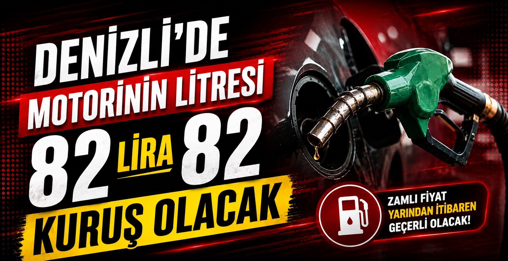 Denizli’de Motorinin Litresi 82 Lira 82 Kuruş Olacak