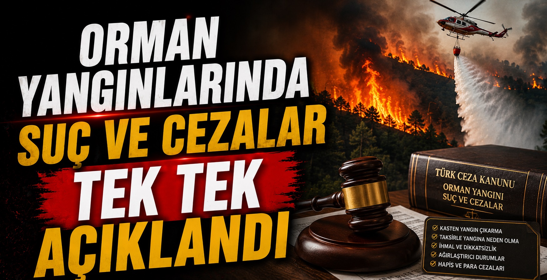 Orman Yangınlarında Suç Ve Cezalar Tek Tek Açıklandı