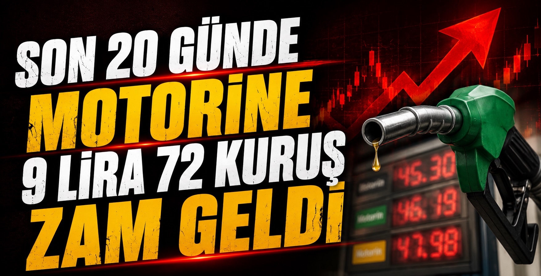 1 Temmuz’dan Bu Yana Motorine 9 Lira 72 Kuruş Zam Geldi
