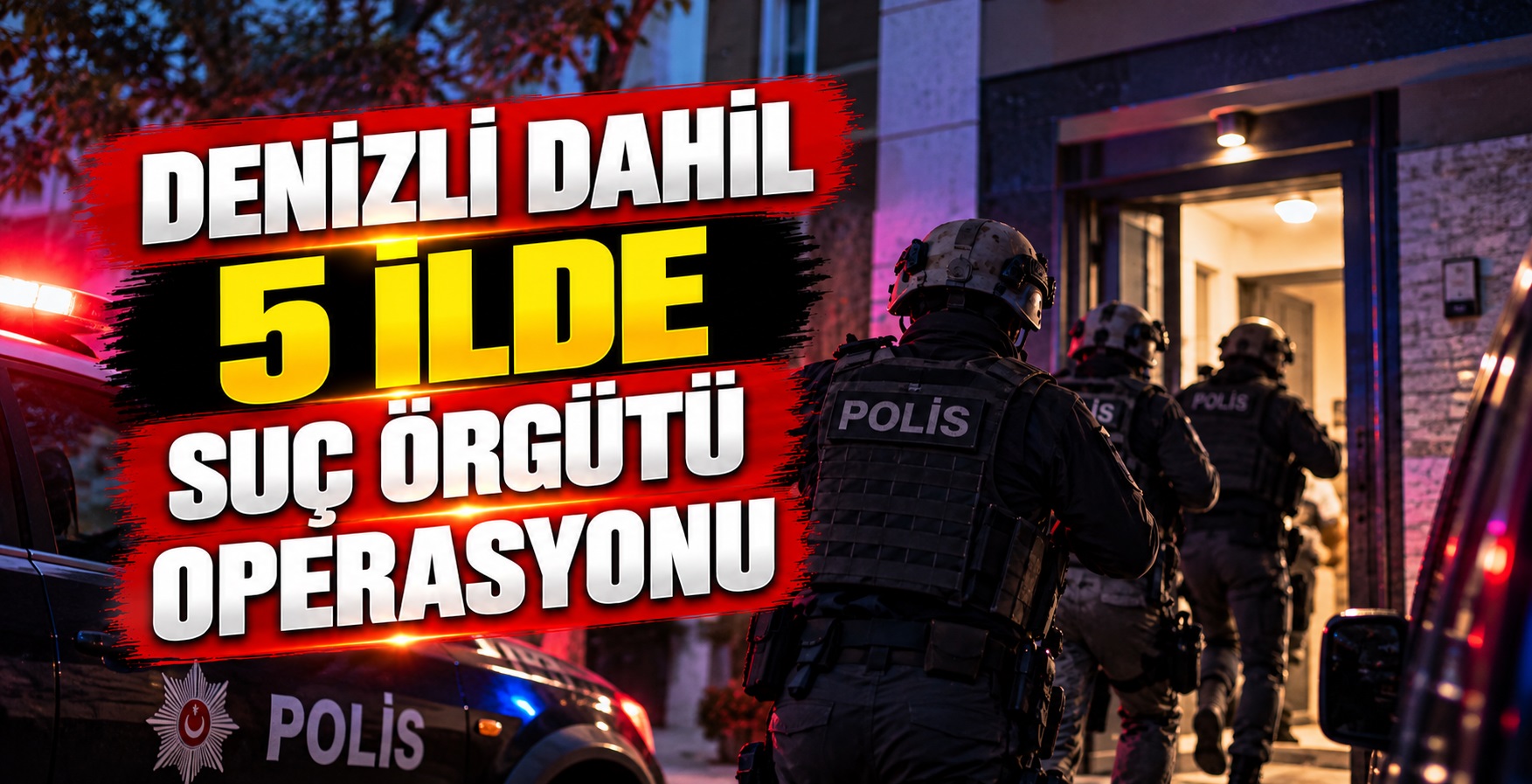 Denizli Dahil 5 İlde Suç Örgütü Operasyonu
