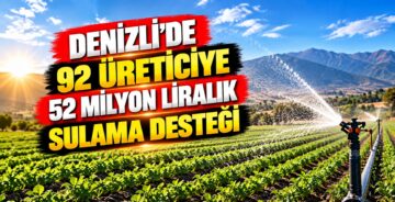 Denizli’de 92 Üreticiye 52 Milyon Liralık Sulama Desteği