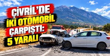 Çivril’de İki Otomobil Çarpıştı: 5 Yaralı