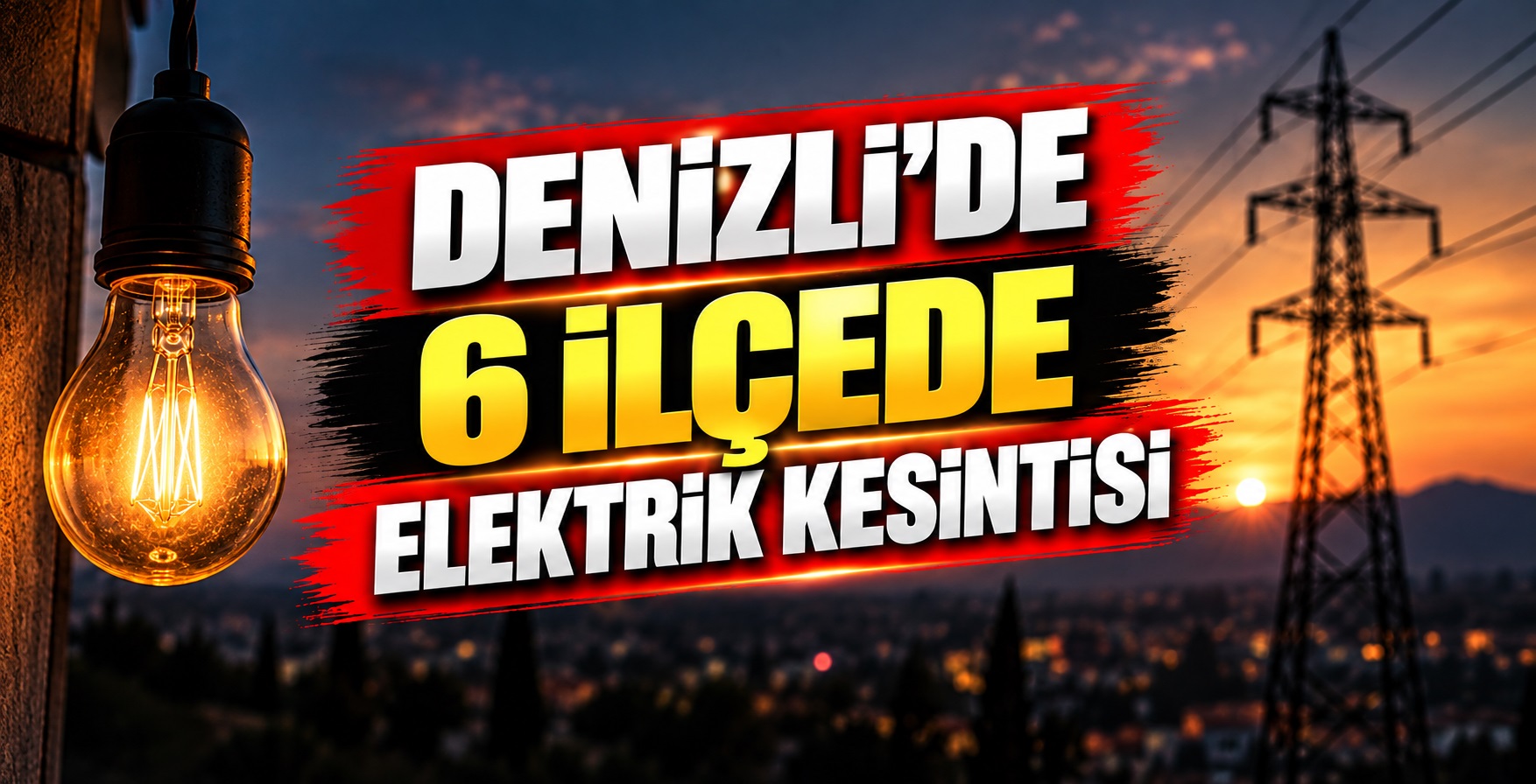 Denizli’de 11 Eylül’de 6 İlçede Elektrik Kesintisi
