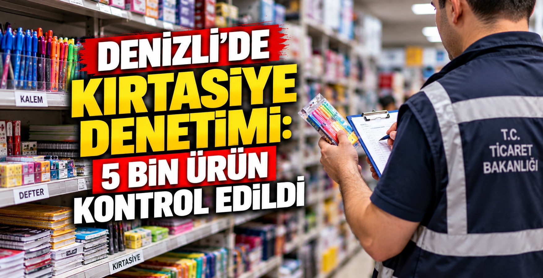 Denizli’de Kırtasiye Denetimi: 5 Bin Ürün Kontrol Edildi