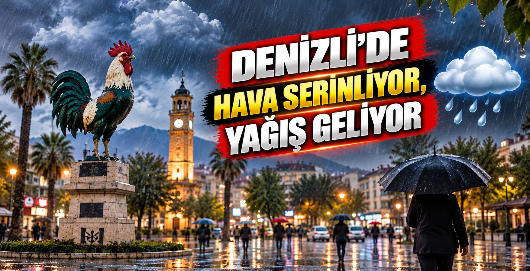 Denizli’de Hava Serinliyor, Yağış Geliyor