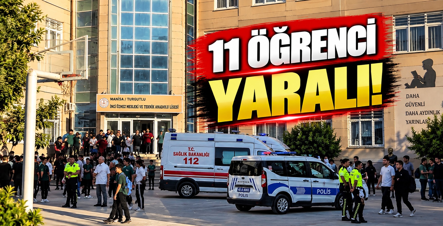 Manisa’da Okul Önünde Silahlı Saldırı: 11 Öğrenci Yaralı