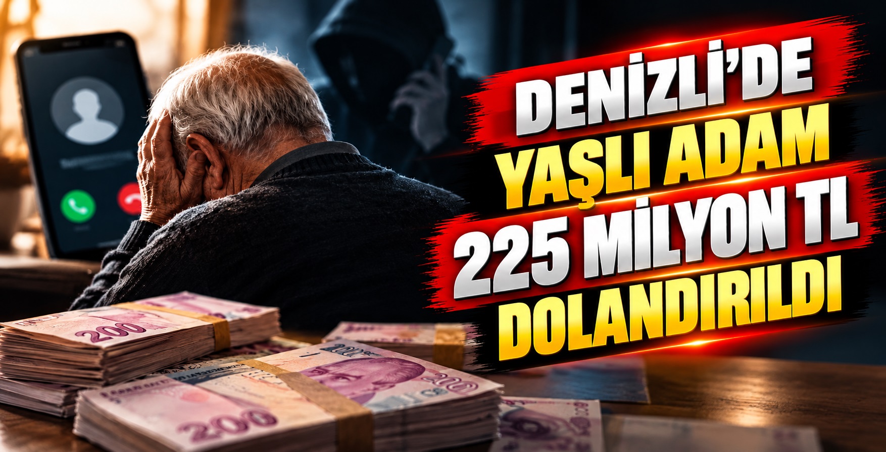 Denizli’de Yaşlı Adam 225 Milyon TL Dolandırıldı