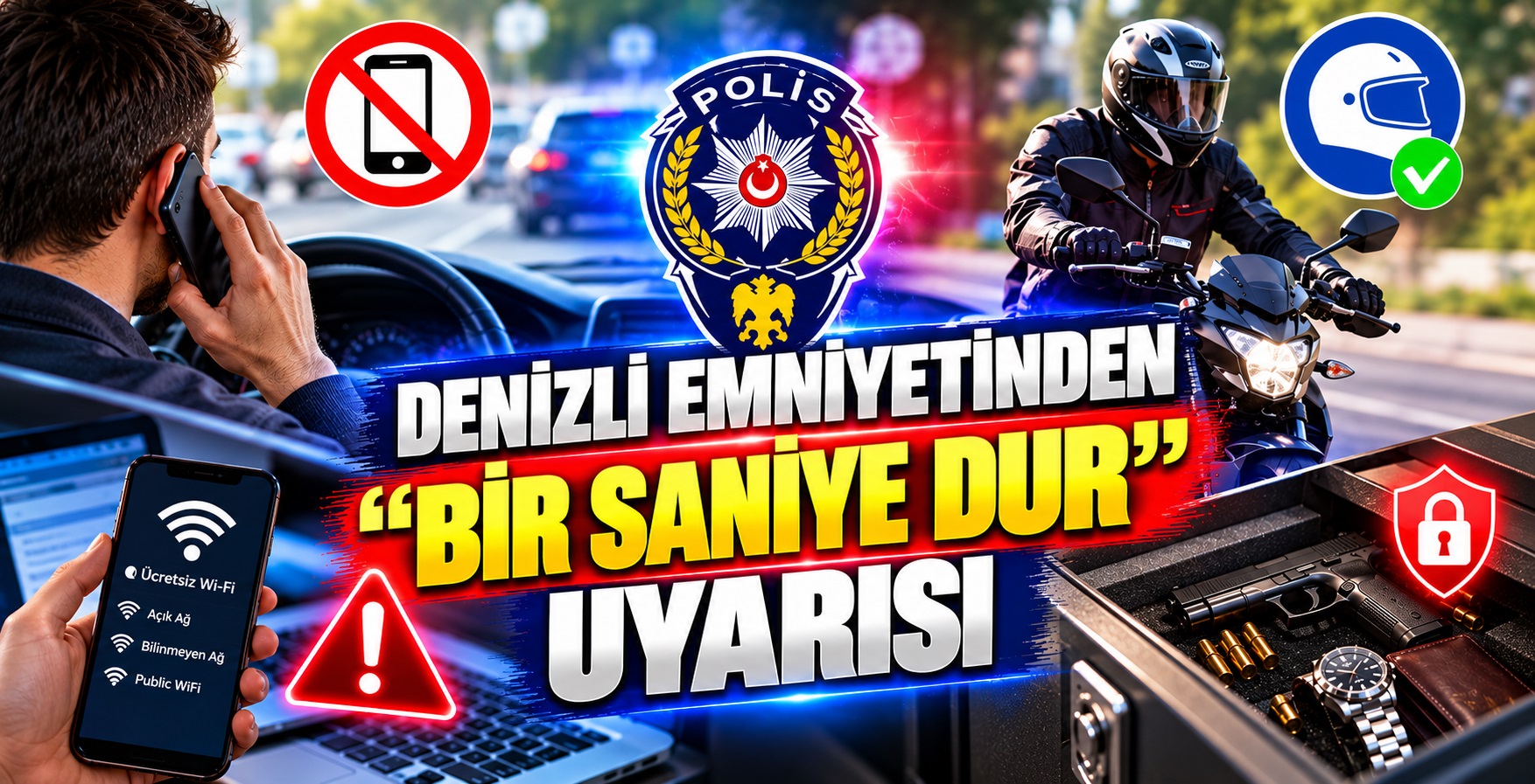 Denizli Emniyetinden “Bir Saniye Dur” Uyarısı