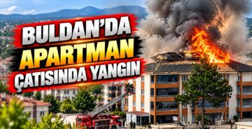 Buldan’da Apartman Çatısında Yangın