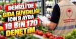 Denizli’de Gıda Güvenliği İçin 9 Ayda 19 Bin 170 Denetim