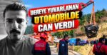 Dereye Yuvarlanan Otomobilde Can Verdi