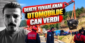 Dereye Yuvarlanan Otomobilde Can Verdi